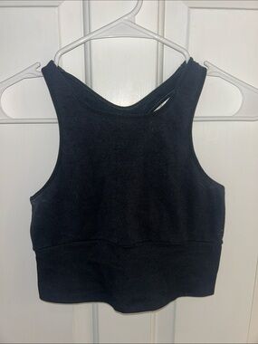 Free people movement Black Cropped Racerback sports bra